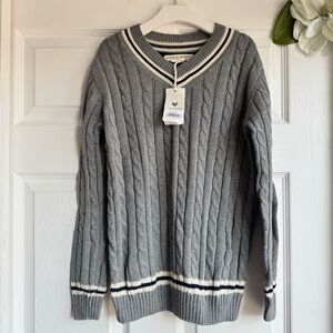 Hope & Henry Cable Knit Sweater L